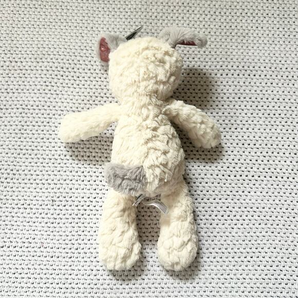 Mary Meyer NWT Beau Putty Puppy 37954 Red Heart Beige Fluffy Soft Toy Plush Dog - Picture 5 of 6